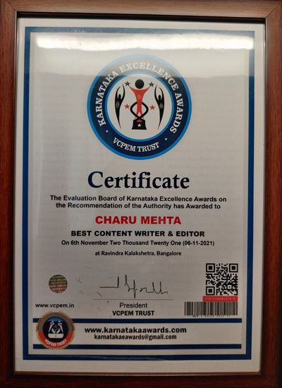 Charu certificate